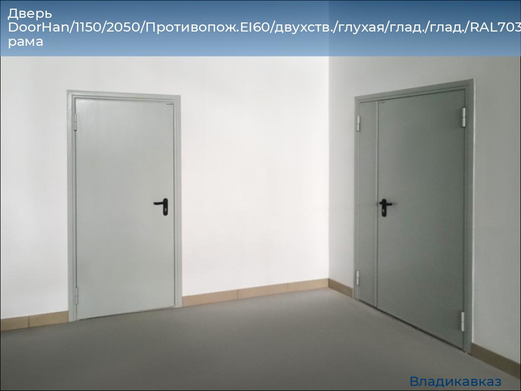 Дверь DoorHan/1150/2050/Противопож.EI60/двухств./глухая/глад./глад./RAL7035/прав./угл. рама, vladikavkaz.doorhan.ru