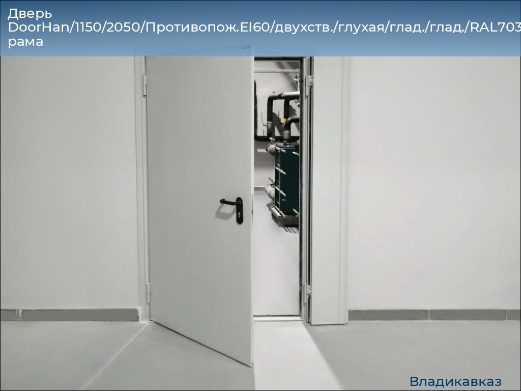 Дверь DoorHan/1150/2050/Противопож.EI60/двухств./глухая/глад./глад./RAL7035/прав./угл. рама, vladikavkaz.doorhan.ru