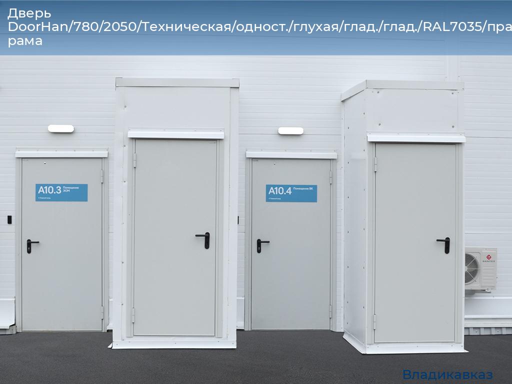 Дверь DoorHan/780/2050/Техническая/одност./глухая/глад./глад./RAL7035/прав./угл. рама, vladikavkaz.doorhan.ru