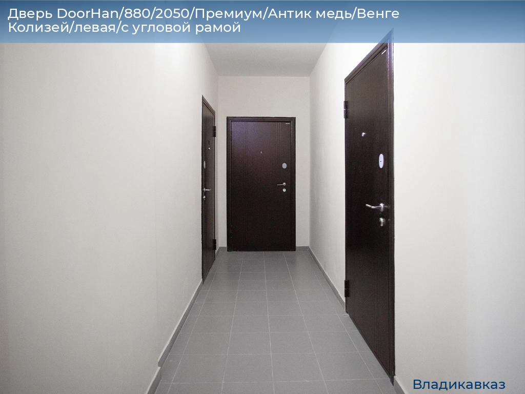 Дверь DoorHan/880/2050/Премиум/Антик медь/Венге Колизей/левая/с угловой рамой, vladikavkaz.doorhan.ru