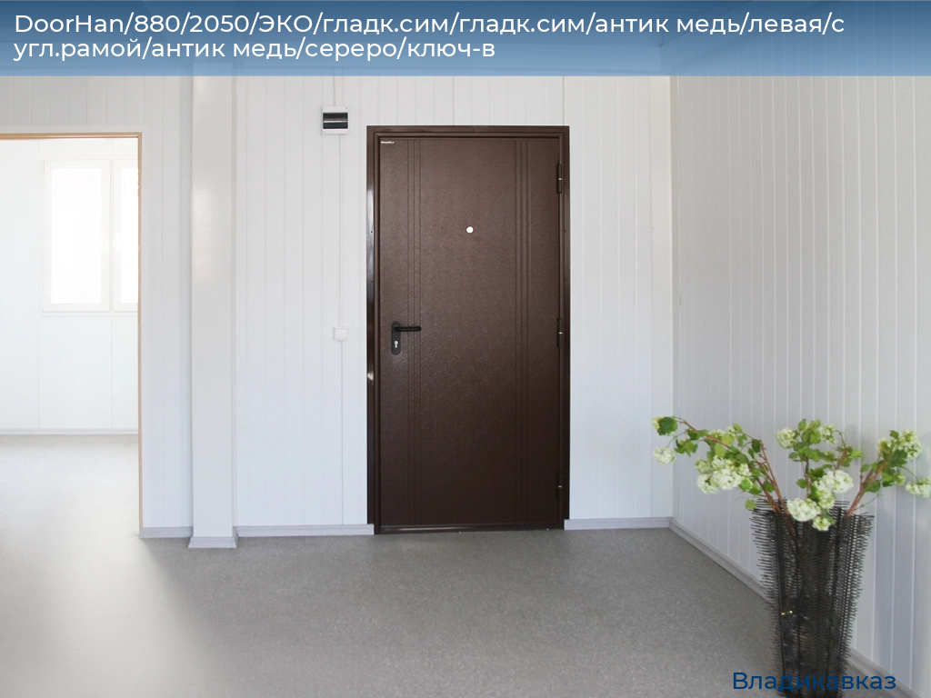 DoorHan/880/2050/ЭКО/гладк.сим/гладк.сим/антик медь/левая/с угл.рамой/антик медь/сереро/ключ-в, vladikavkaz.doorhan.ru